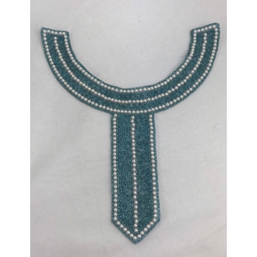 Glass Pearl Collar Vintage Handmade - Picture 2 of 4